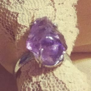 NWT-💯(FIRM PRICE)💯 AMETHYST 'NATURAL *ROUGH-CUT*'STERLING…